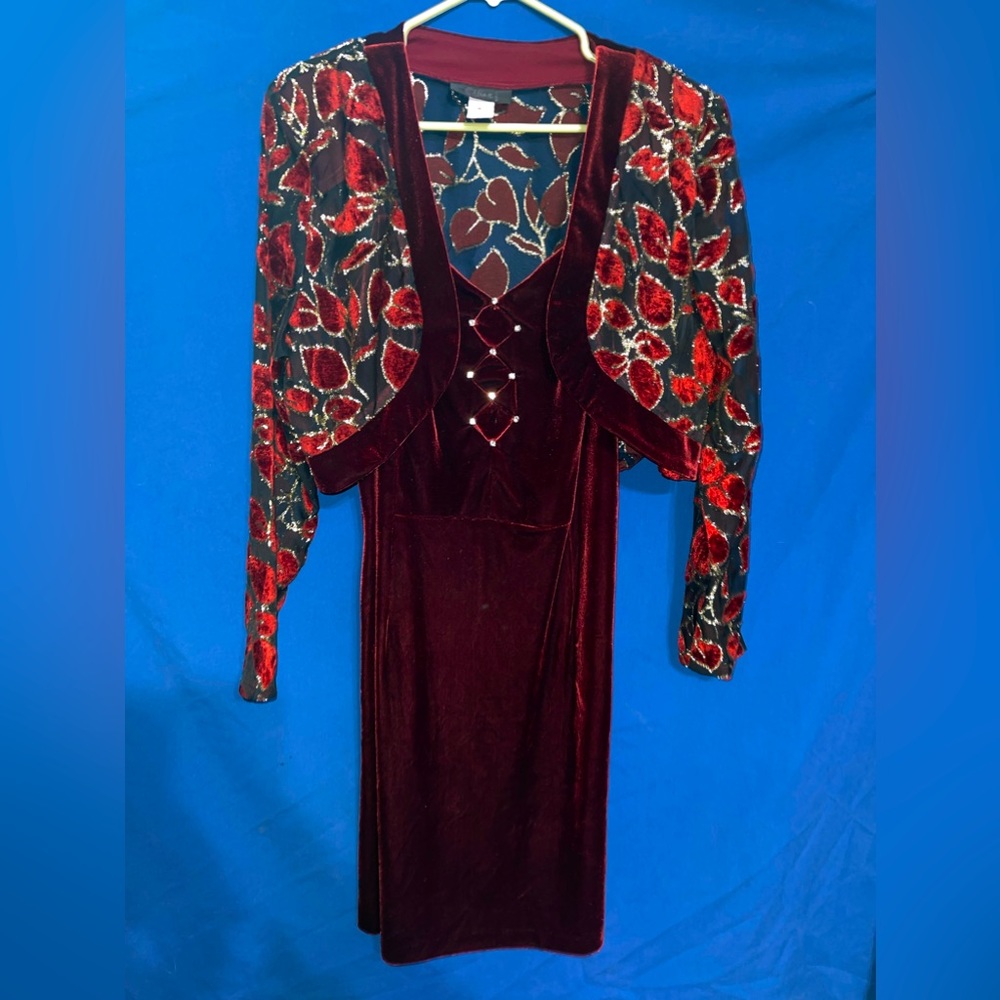Elegant Velvet Dress with Jacket